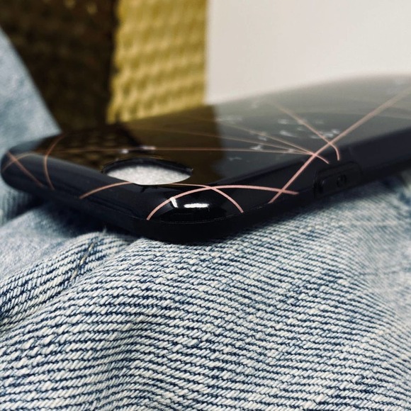 iPhone 6 Case Black Gold White Geometric Marble Print NEW - Picture 5 of 8